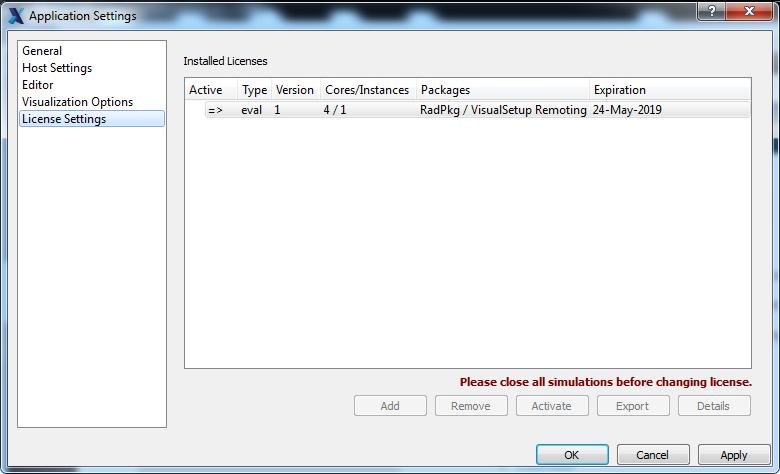 license activation file menu