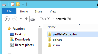 Simulation directory on the shared drive