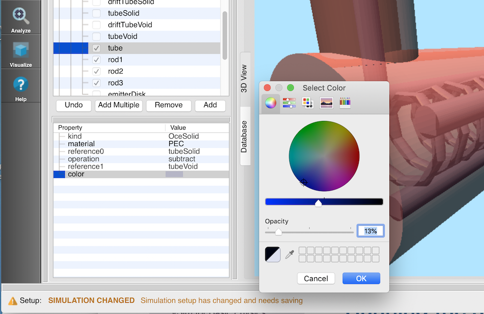 Select Color Dialogs Mac